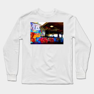 Southbank Skate Park Graffiti Street Art London Long Sleeve T-Shirt